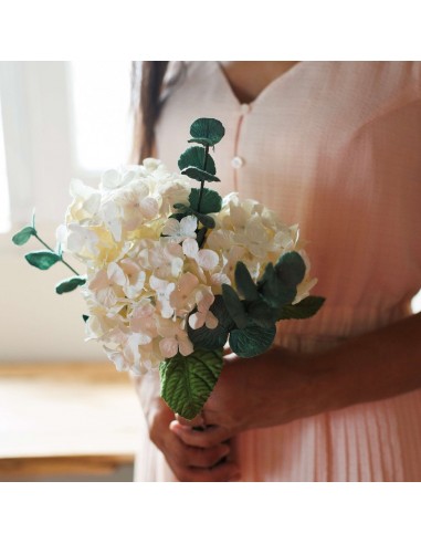 Bouquet en papier hortensia blanc online