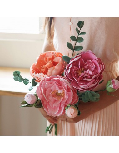 Bouquet en papier trio de pivoines Venez découvrir notre 