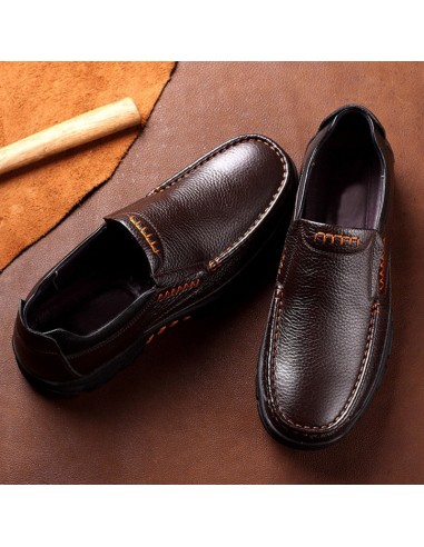 Mocassins pour homme en véritable cuir de vache avec semelle compensée - Livraison Offerte Dans la société mordern