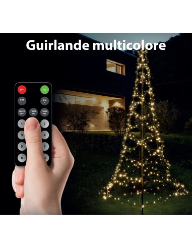 Votre sapin de Noël en guirlande lumineuse avec télécommande - Livraison Offerte la livraison gratuite