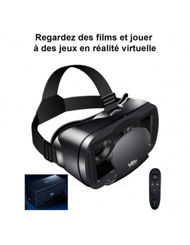 Casque de réalité virtuelle 3D VR avec lunette VR et Télécommande - Livraison Offerte en ligne