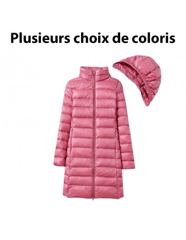 Veste longue molletonnée  à capuche amovible pour femme - Livraison Offerte store