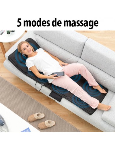 Tapis à 10 moteurs avec télécommande pour massage électrique confortable - Livraison Offerte solde