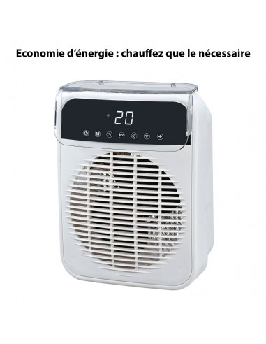 Chauffage soufflant - minuterie 24h avec affiche LED et télécommande - Livraison Offerte la livraison gratuite