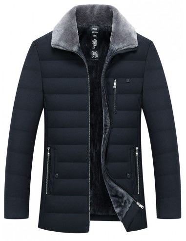 Parka d’hiver épaisse et chaude pour homme avec col en fourrure - Livraison offerte 50-70% off 