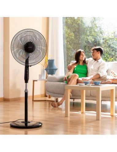 Ventilateur sur pied 45W avec télécommande - Livraison offerte ou a consommer sur place