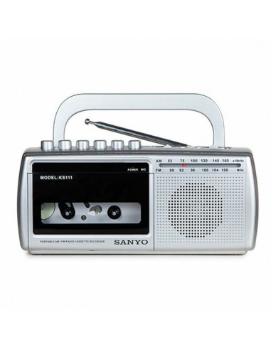 Radio-cassette Sanyo AM/FM avec microphone intégré - Livraison offerte chez Cornerstreet bien 