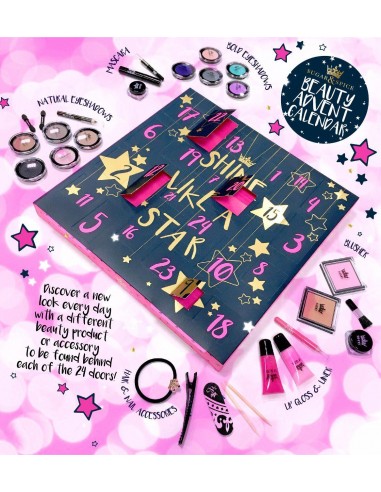 Calendrier de l'avent maquillage et accessoires "SHINE LIKE A STAR" - Livraison offerte chez Cornerstreet bien 