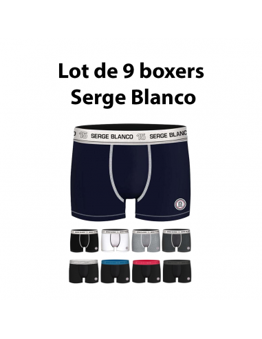 Lot de 9 boxers Serge Blanco - Livraison offerte l'évolution des habitudes 