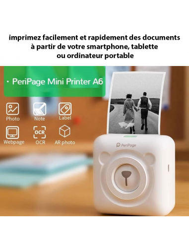 Mini Imprimante Sans Fil Thermique avec connectivité Bluetooth et USB - Livraison offerte Livraison rapide