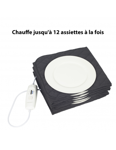 Chauffe-assiette électrique avec 4 niveaux de température et arrêt automatique après 60min - Livraison offerte Fin de série