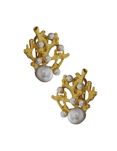 Gold Branch Dots Clip Earring les muscles