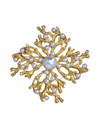 Satin Gold & Pearls Branch Pin la livraison gratuite