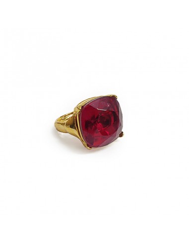 Gold and Ruby Square Stone Ring offre 