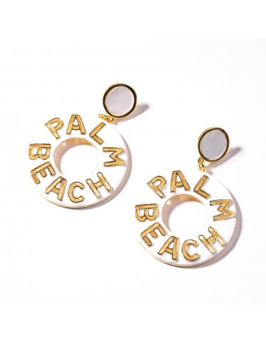 White Palm Beach Drop Earring en linge