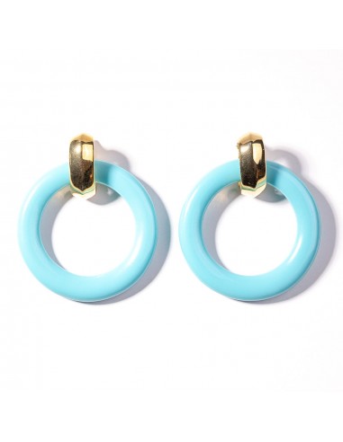 Gold and Turquoise Ring Doorknocker Clip Earring s'inspire de l'anatomie humaine