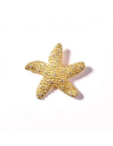 Gold and Crystal Starfish Pin Venez découvrir notre 