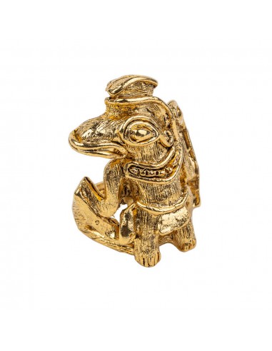 Antique Gold Mayan Animal Ring en stock