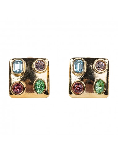 Pastel Multicolored Square Clip-On Earrings Voir les baskets