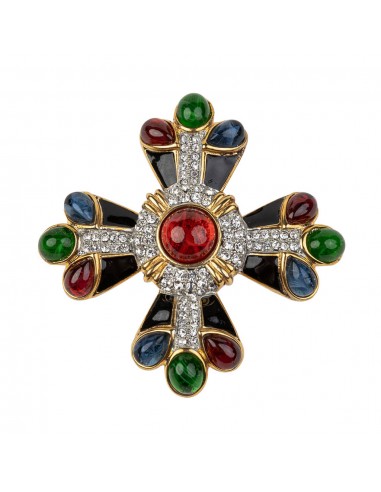 Black and Multi Color Gem Cross Pin ouvre sa boutique