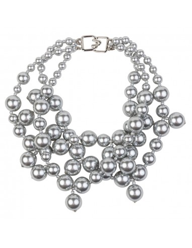 Light Grey Pearl Cluster Necklace sur le site 