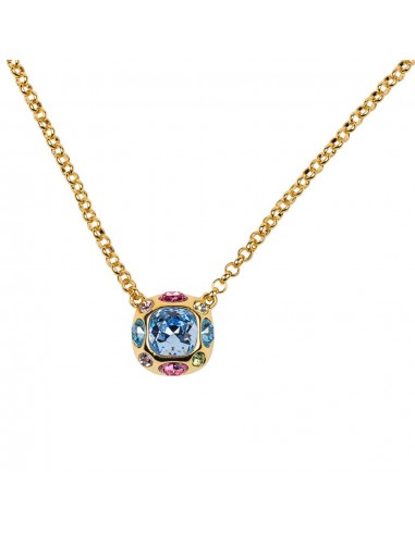 Gold Necklace with Multicolored Gem Pendant Economisez 