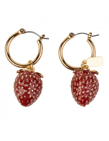 Strawberry Drop Gold Hoop Earring la chaussure