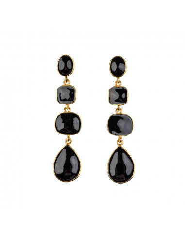 Black Geometric Drop Pierced Earrings livraison et retour toujours gratuits