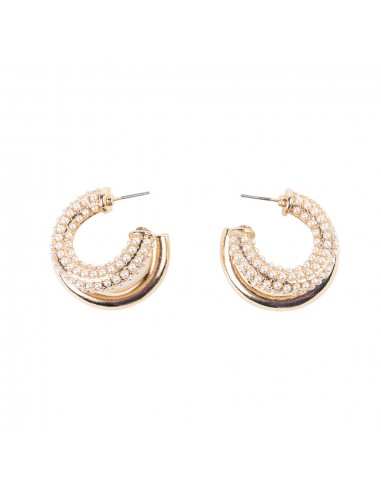 Gold and Pearl Double Hoop Earring de votre