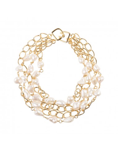 Gold and Pearl Nugget Necklace le concept de la Pate a emporter 