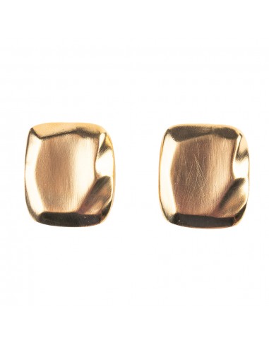 Textured Square Gold Clip Earrings de votre