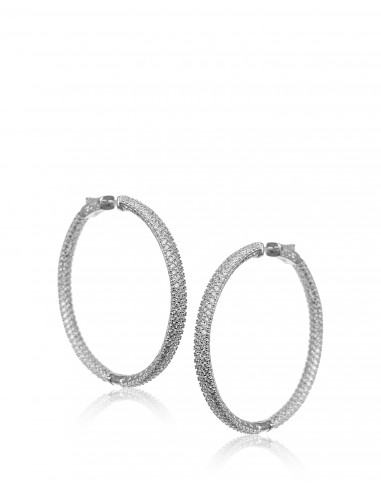 Cubic Zirconia Pave Hoop Earrings suggérées chez