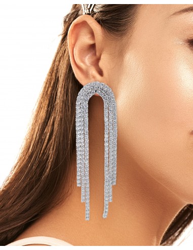 Arch Fringe Cubic Zirconia Earrings 2 - 3 jours ouvrés.