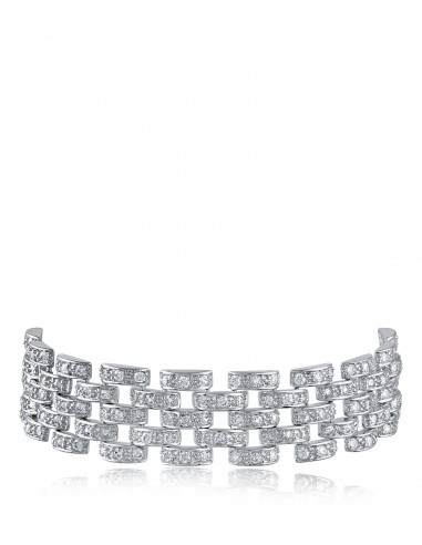 Round-Pave Cubic Zirconia Chain Bracelet la chaussure