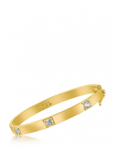 Cubic Zirconia & Gold Plated Bangle Dans la société mordern