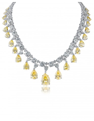 Pear Cut Fringe Cubic Zirconia Necklace la chaussure