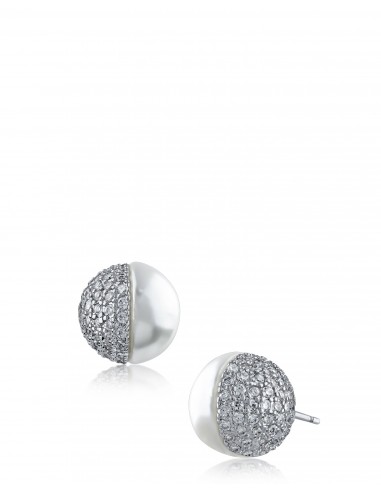 Pave CZ Diamond Split Earrings Véritable concentré