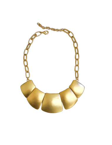 Satin Gold Wedge Necklace Pour