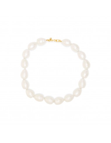 White Baroque Pearl Gold Necklace commande en ligne