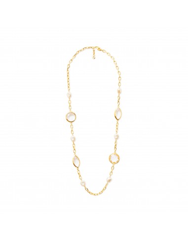 Gold Chain Baroque Pearl & Crystal Necklace acheter en ligne