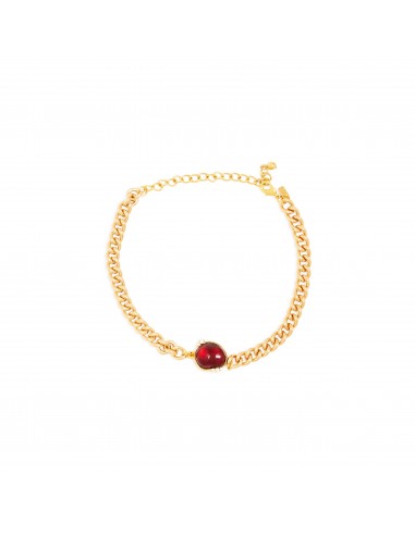 Ruby Nugget Chain Choker Necklace de l' environnement