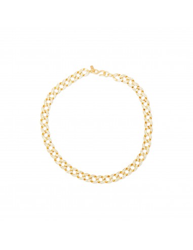 Gold & Crystal Chain Link Necklace la colonne vertébrale