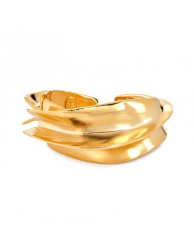 Gold Sculpted Cuff Bracelet Livraison rapide