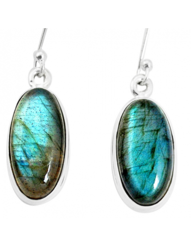 Boucles d’oreilles « Protection Magique » en Labradorite et Argent 925 livraison et retour toujours gratuits