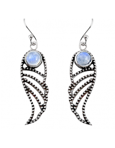 Boucles d’oreilles “Innocence” en Pierre de Lune et Argent 925 d'Europe débarque