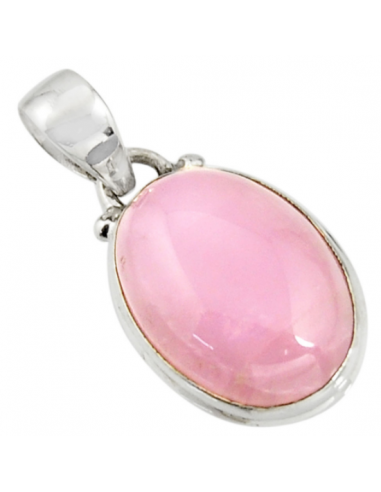 Collier et pendentif "Tendresse du Coeur" en Quartz Rose et Argent 925 Economisez 