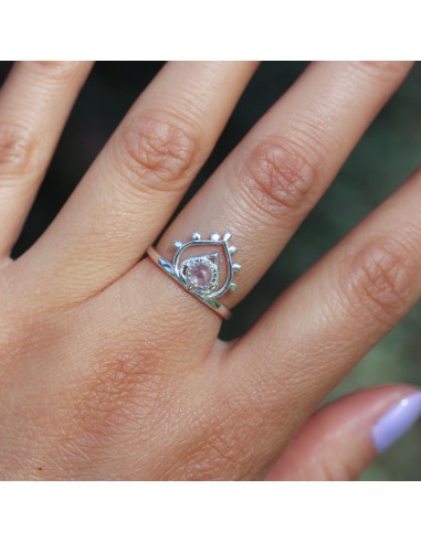 Bague en Pierre de Lune "Sérénité et Intuition"et Argent 925 les muscles