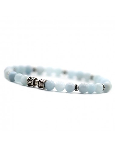 Bracelet aigue-marine & argent 925 - 6mm offre 