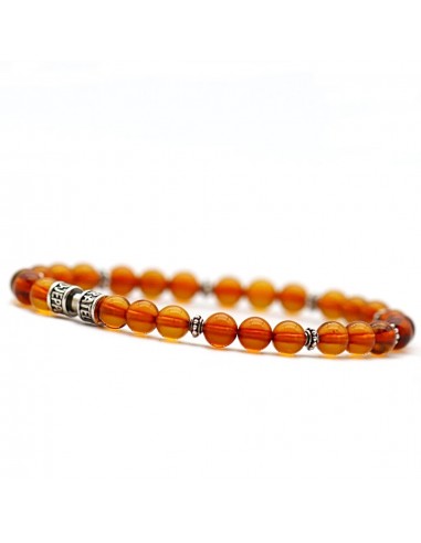 Bracelet ambre & argent 925 - 6mm meilleur choix