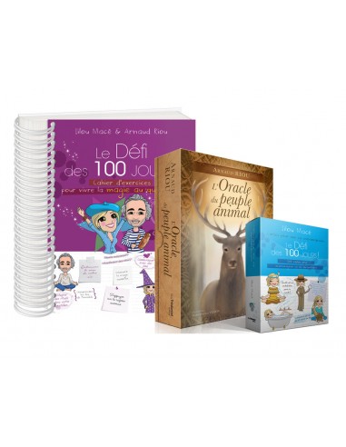 Pack Cahier Défi 100 Jours MAGIE + L'Oracle du peuple animal + Cartes Défi des 100 Jours JUSQU'A -70%! 